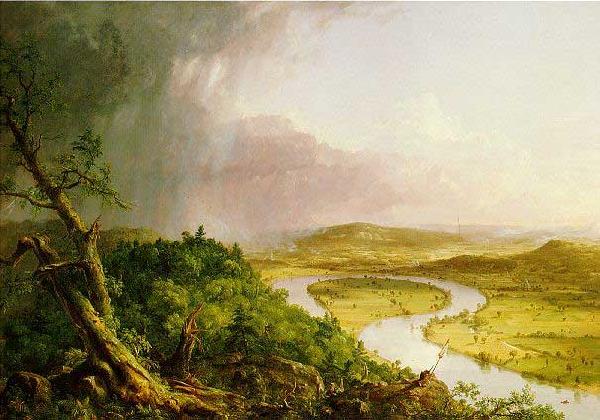 Thomas Cole 'The Ox Bow' of the Connecticut River near Northampton, Massachusetts France oil painting art